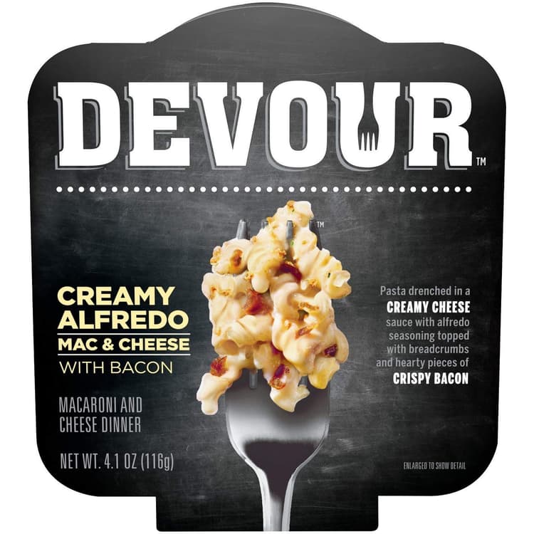 Devour Alfredo Bacon Mac N Cheese