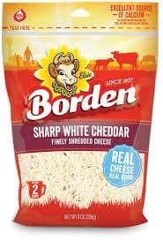 Borden Fine Shredded White Sharp Cheddar Cheese