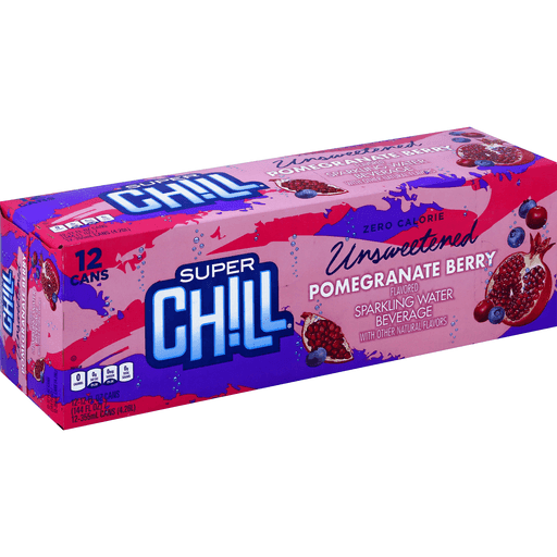 Superchill Sparkling Water Pomegranate Berry