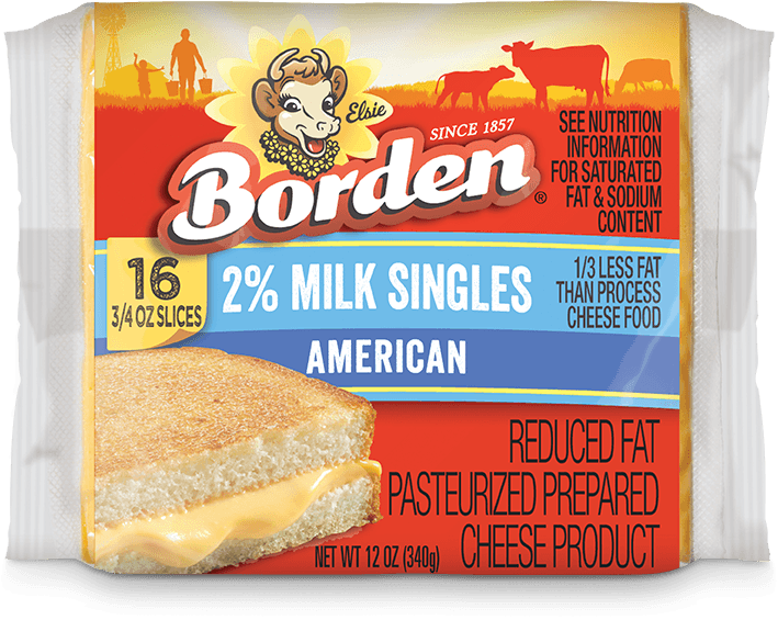 Borden White 2% American Cheese Singles