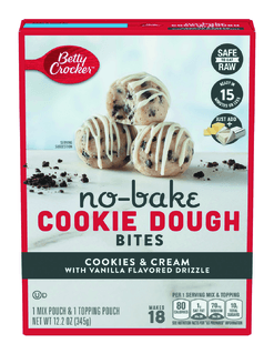 Betty Crocker Cookie Dough, Cookies & Cream, No-Bake Bites