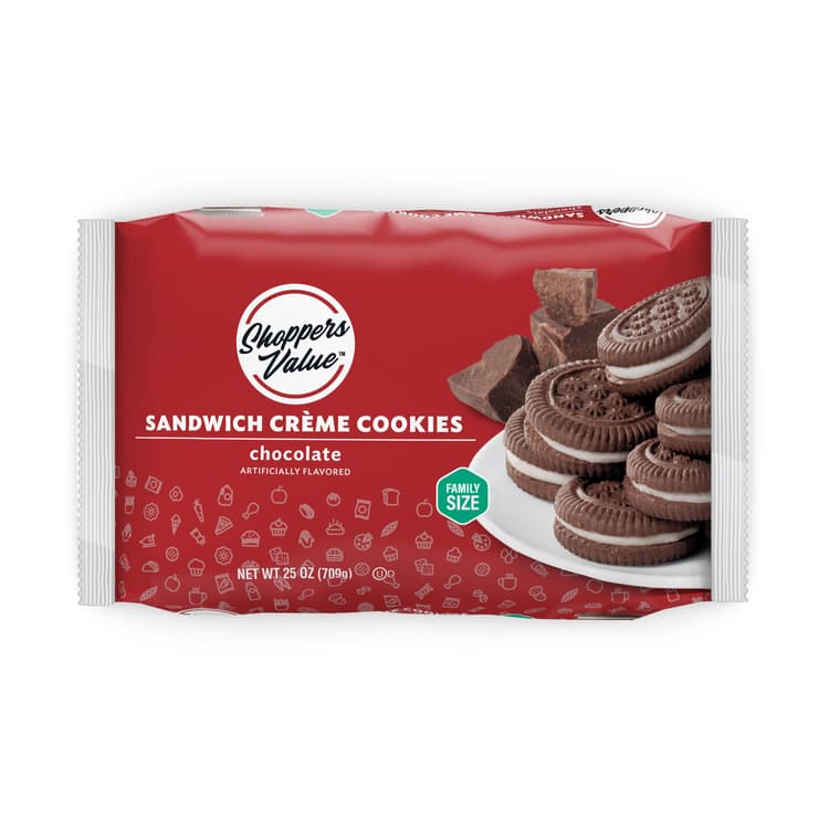 Shoppers Value Family Size Chocolate Sandwich Creme Cookies