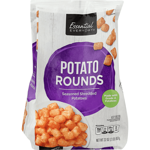 Essential Everyday Potato Rounds, Seasoned Shredded Potatoes
