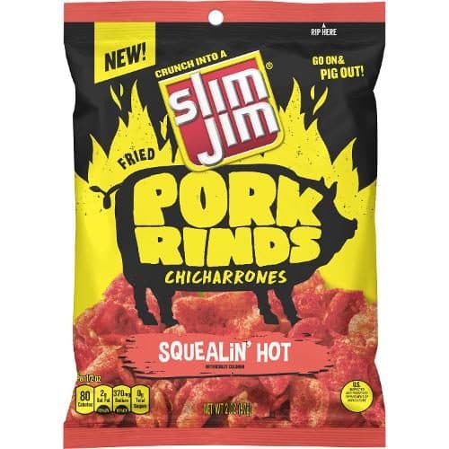 Slim Jim Squealin Hot Pork Rinds