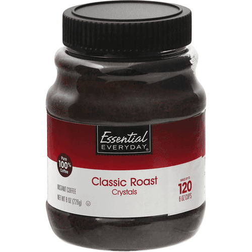 Essential Everyday Coffee, Instant, Classic Roast, Crystals