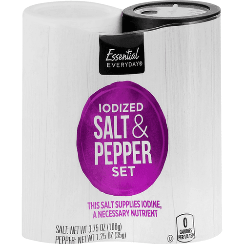 Essential Everyday Iodized Salt & Pepper Set