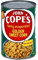 John Copes Golden Sweet Corn, Fancy Evaporated