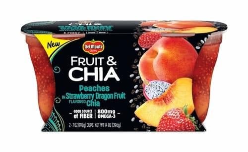 Is it Added Salt Free? Del Monte Fruit & Chia Peaches In Strawberry Dragon Fruit Flavored Chia