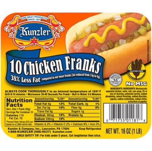 Kunzler Chicken Franks