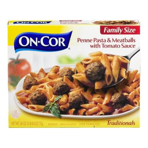 On-Cor, Penne Pasta & Meatballs With Tomato Sauce