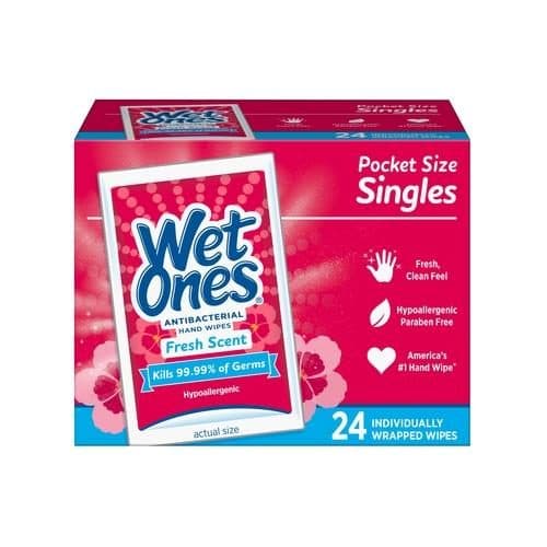 Wet Ones Hand Wipes, Antibacterial, Fresh Scent, Single, Pocket Size