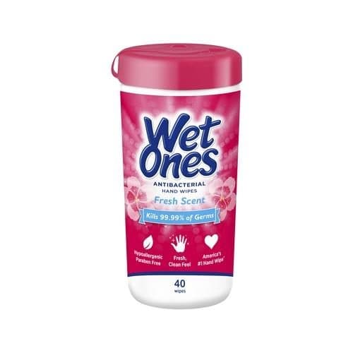 Wet Ones Antibacterial Hand Wipes Fresh Scent Canister - 40 Coun
