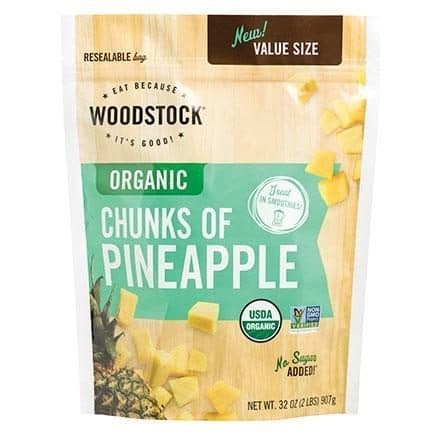 Woodstock Chunks Of Pineapple, Organic, Value Size