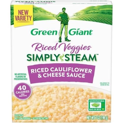 Green Giant Bib Steam Rice Cauliflower Cheese Sauce