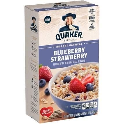 Quaker Instant Oatmeal Blueberry Strwbry