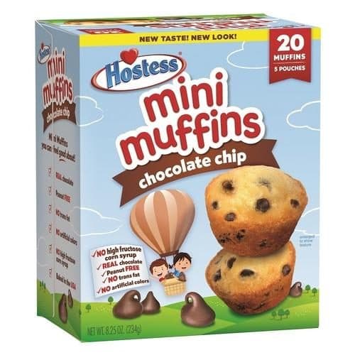 Hostess Chocolate Chip Mini Muffins Pouches