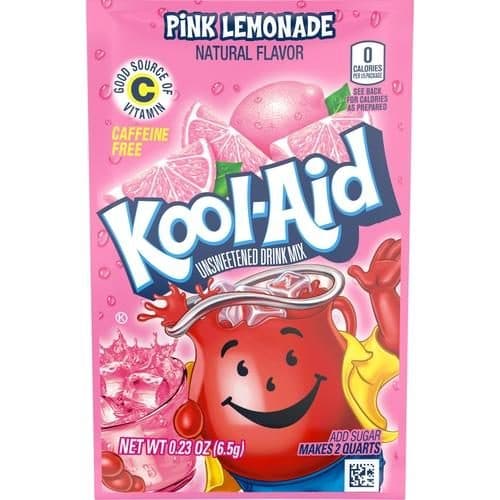 Kool-Aid Unsweetened Pink Lemonade Naturally Flavored Powdered Soft Drink Mix
