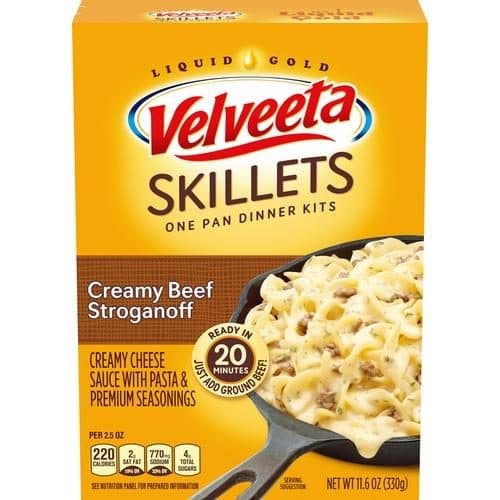 Is it High Fructose Corn Syrup Free? Velveeta Skillets Creamy Beef Stroganoff Pasta Dinner Kit
