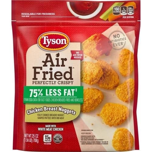 Tyson Air Fried Perfectly Crispy Chicken Nuggets