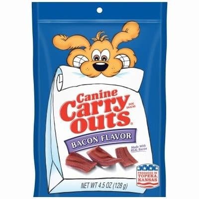 Canine Carry Outs Dog Snacks, Bacon Flavor