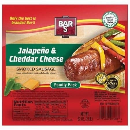 Bar-S Sausage Skinless Cheddar And Jalapeno