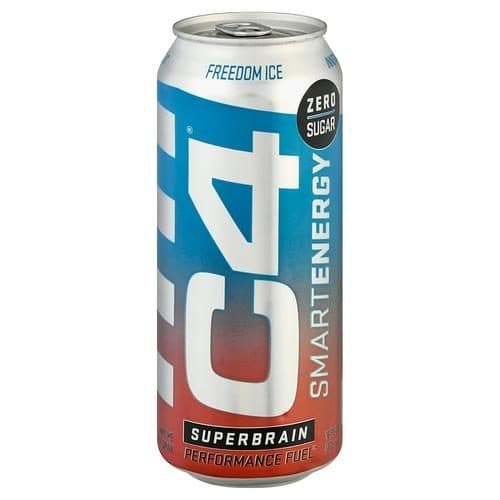 C4 Smartenergy Freedom Ice Zero Sugar Energy+Focus Energy Drink