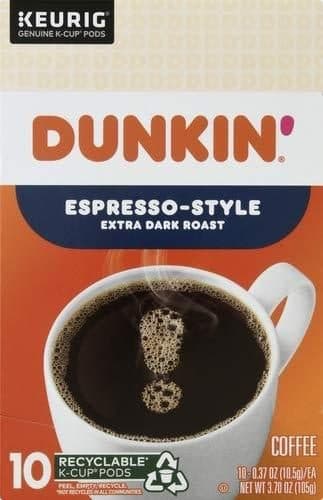 Dunkin Coffee Espresso Style Kcup