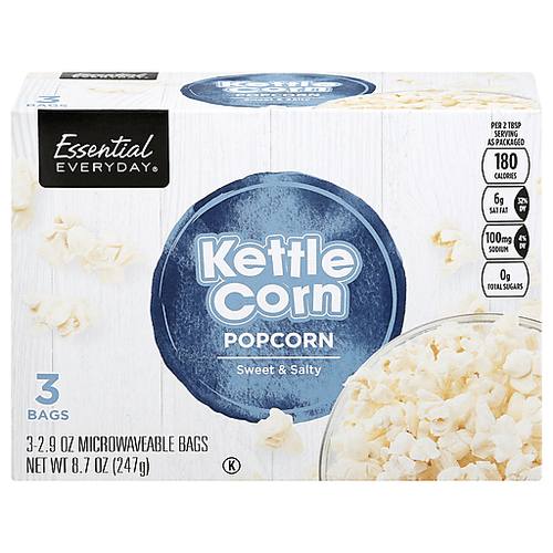 Essential Everyday Popcorn, Sweet & Salty, Kettle