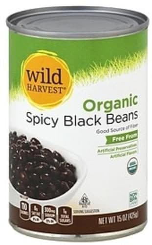 Wild Harvest Black Beans, Organic, Spicy