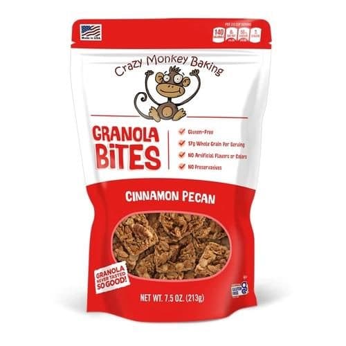 Crazy Monkey Baking Cinnamon Peacan Granola Cookie Crunch