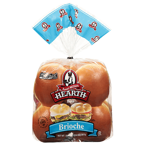 Aunt Millies Hearth Brioche Hamburger Bun