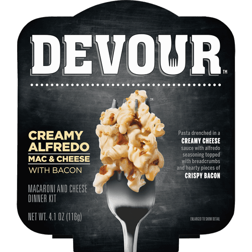 Devour Alfredo Bacon Mac N Cheese
