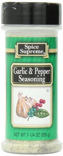 Spice Supreme Seasoning, Garlic & Pepper