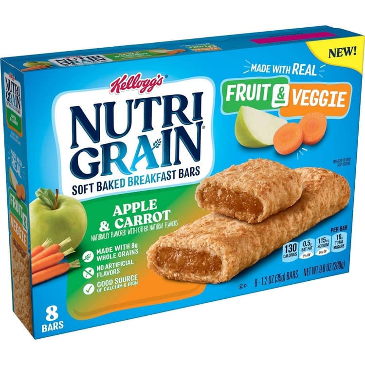 Kellogg's Nutri Grain Soft Baked Apple & Carrot Breakfast Bars