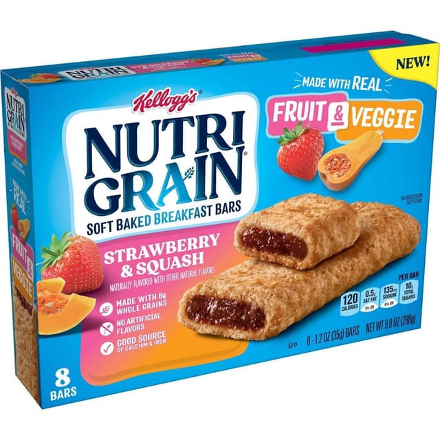 Is it Fish Free? Nutri-grain Soft Baked Strawberry And Squash Whole Grains Breakfast Bars