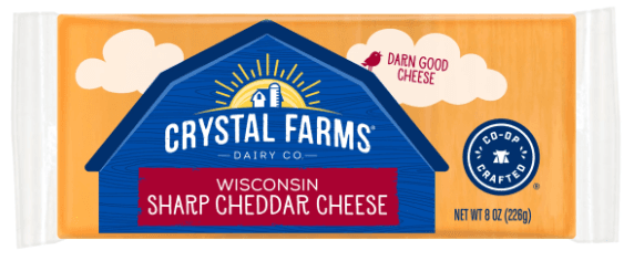 Crystal Farms Cheese, White Sharp Cheddar