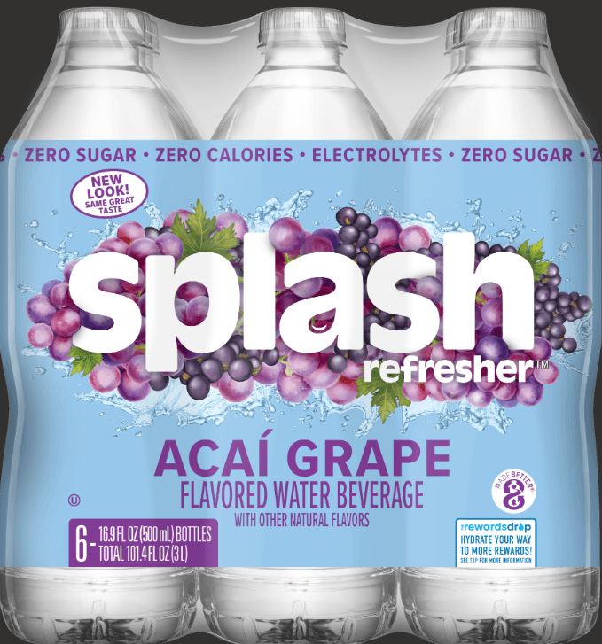Splash Blast, Acai Grape Flavor Water Beverage, Oz Plastic