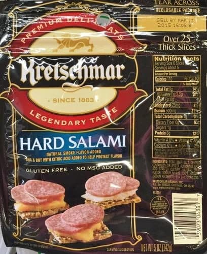 Kretschmar Premium Deli Pre-Sliced Gluten Free Hard Salami