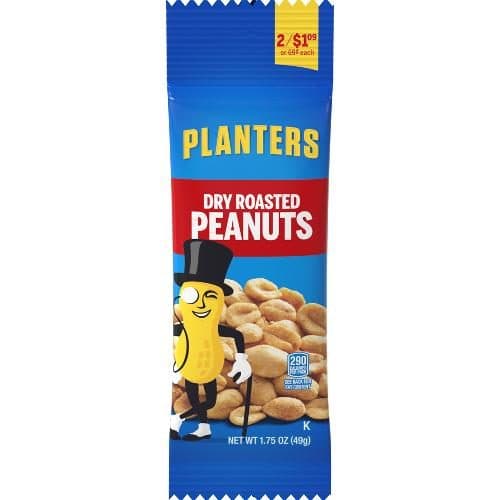 Planters Peanuts, Dry Roasted, Salted