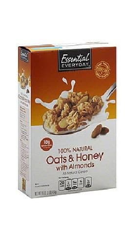 Essential Everyday Cereal Honey Oat Clusters Almonds