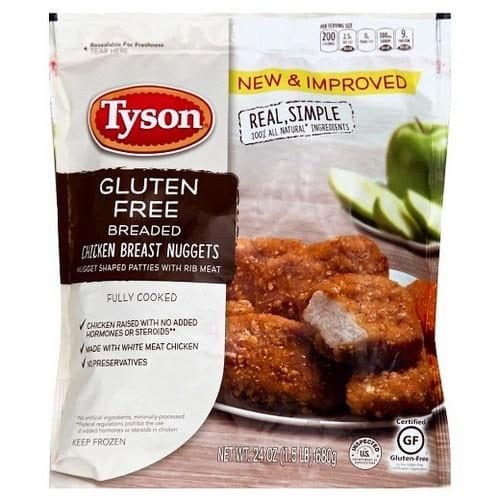 Tyson Naturals Gluten Free Breaded Chicken Breast Nuggets