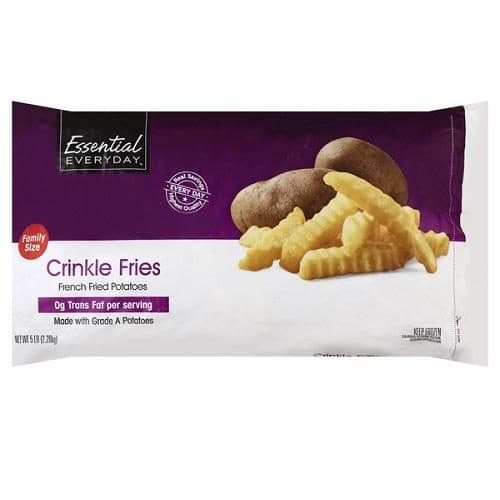 Essential Everyday Fries, Crinkle Cut, Family Size