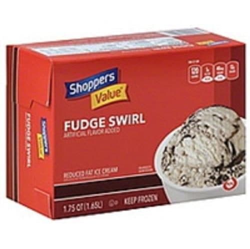 Shoppers Value Fudge Swirl Ice Cream
