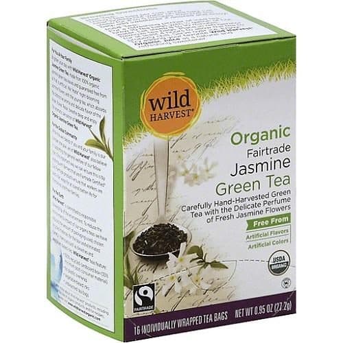 Wild Harvest Green Tea, Organic Fairtrade, Jasmine, Individually Wrapped