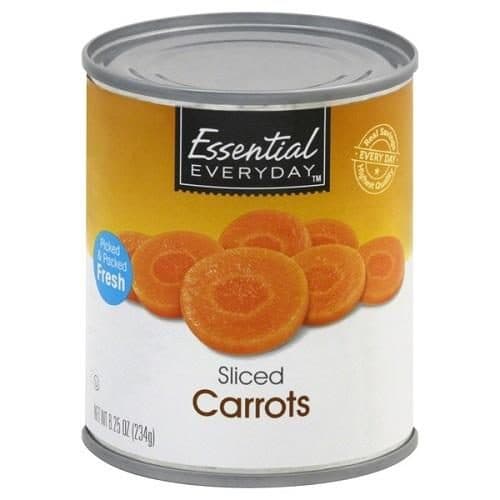 Essential Everyday No Salt Added Sliced Carrots