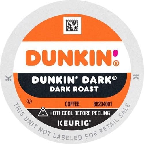 Dunkin Donuts Coffee K-Cup Pods Dark Roast Dunkin Dark