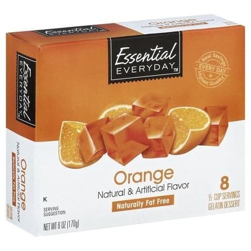 Essential Everyday Sugar Free Orange Gelatin Dessert