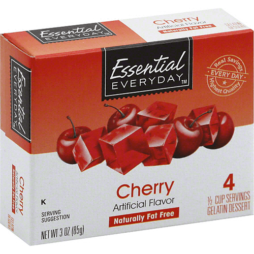 Essential Everyday Cherry Gelatin Dessert