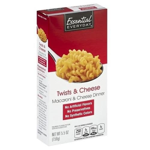 Essential Everyday Macaroni & Cheese Dinner, Twists & Cheese