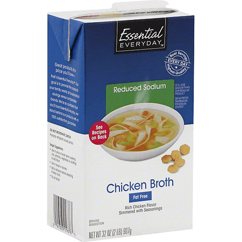 Essential Everyday Fat Free Reduced Sodium Chicken Broth